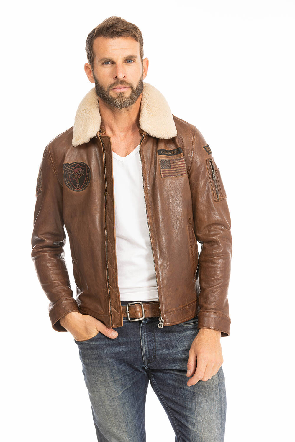 blouson cuir homme cognac fonce 102422 style pilote (1)