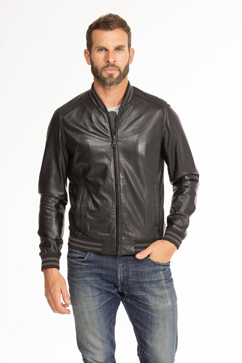 blouson cuir homme style bombers redskins noir dives (10)