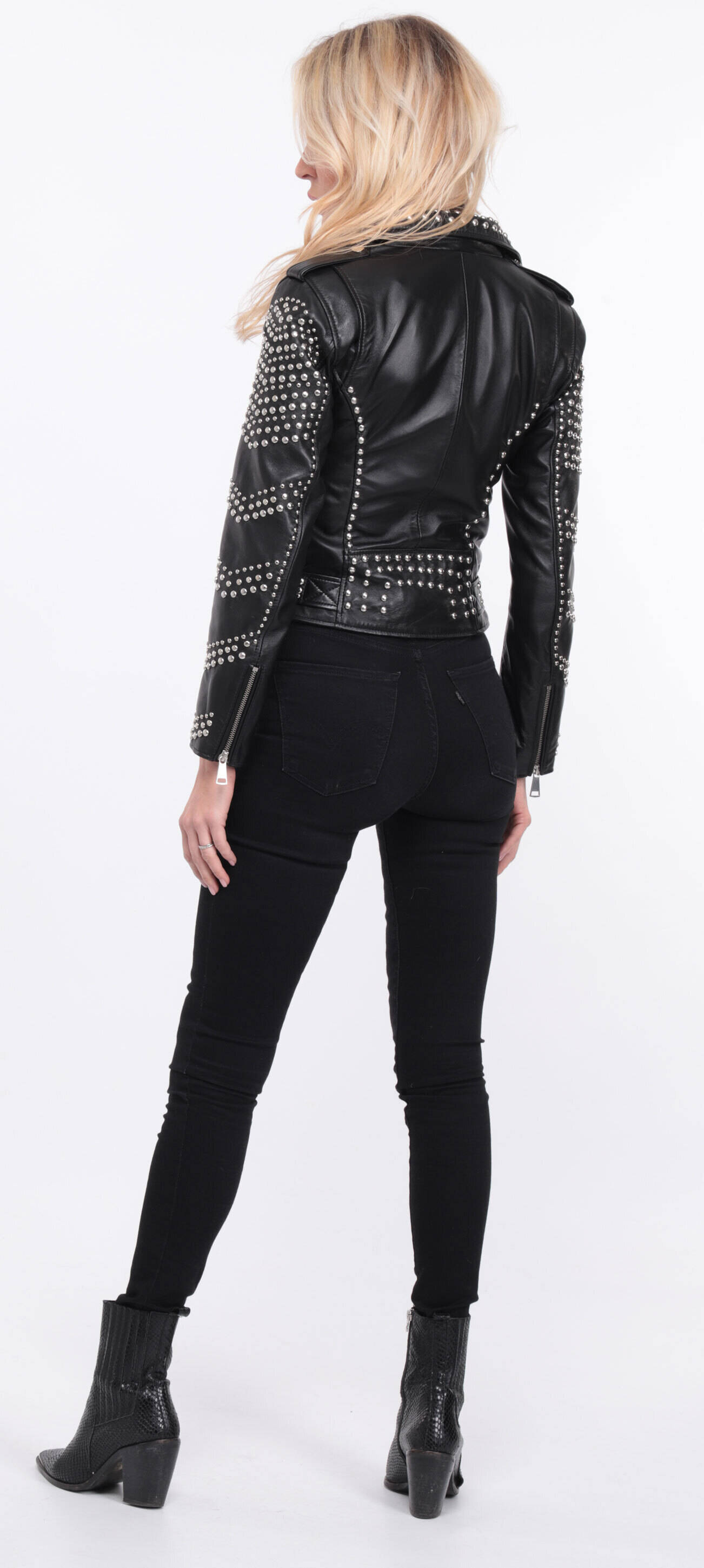 Blouson cuir noir marbella clout� (10)