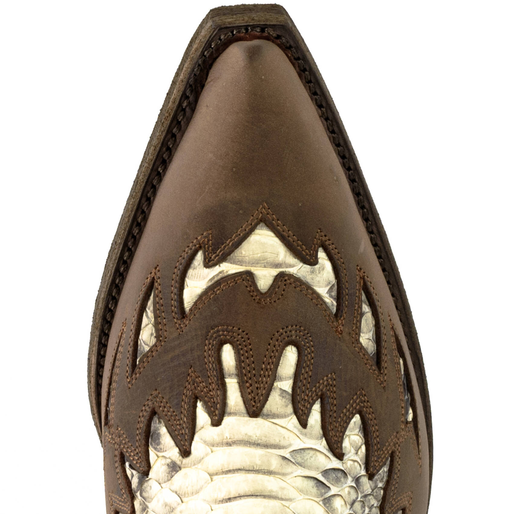 bottes cuir mayura cowboy crazy old sadale piton natural réf 211 (7)