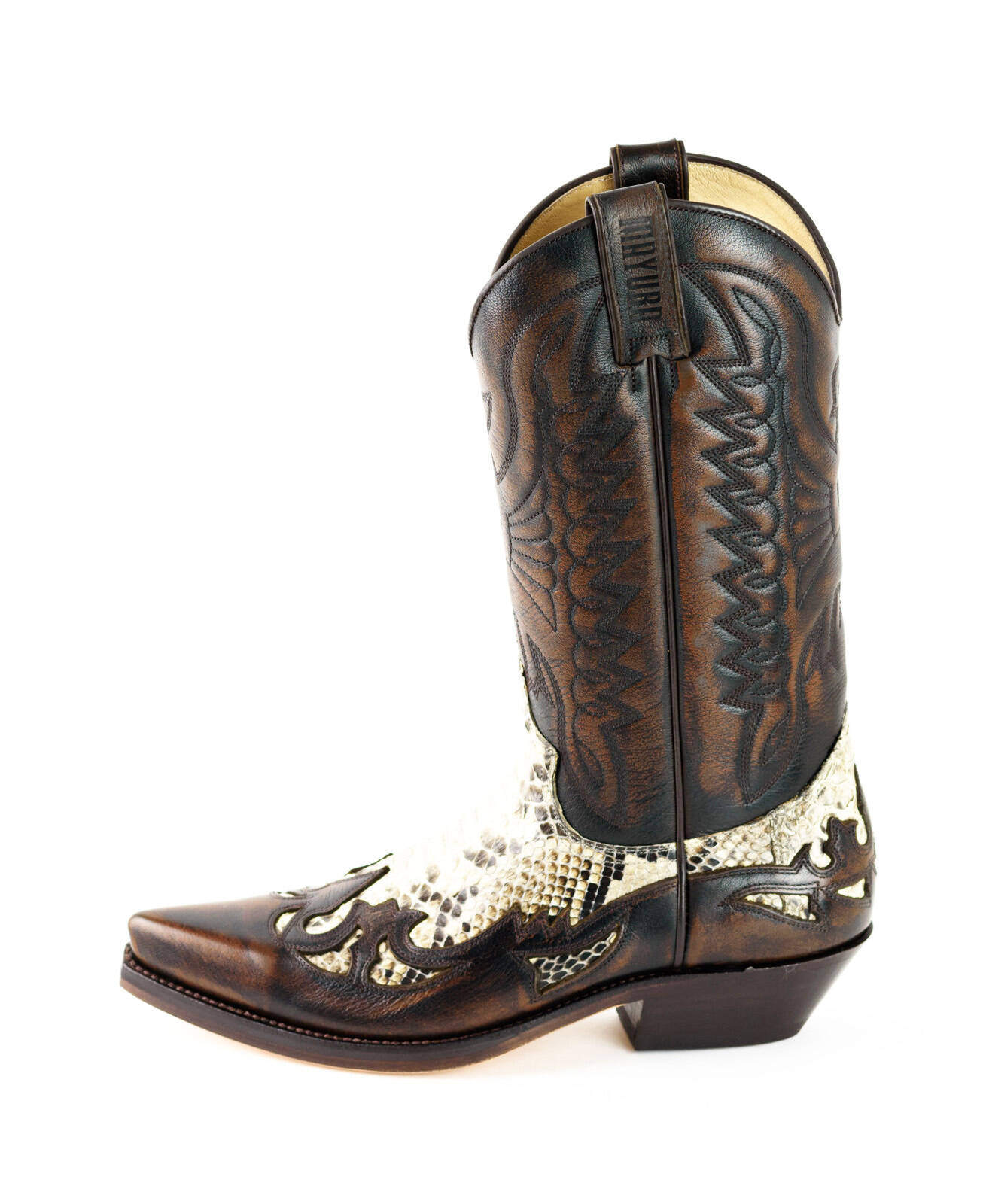 bottes cuir mayura cowboy milanelo zamora piton natural réf 125 (4)