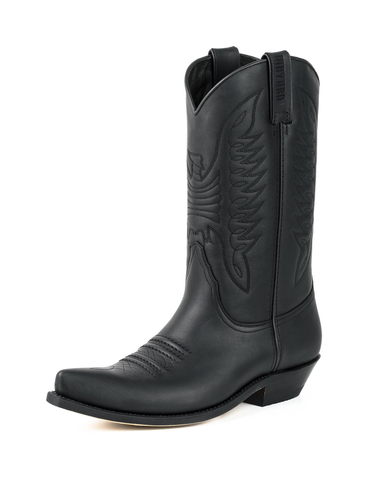 bottes cuir mayura cowboy pull grass negro réf 219 (1)