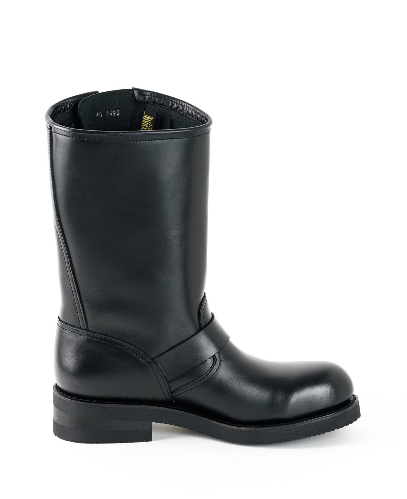 bottes cuir moto mayura pull oil negro réf 109 (2)