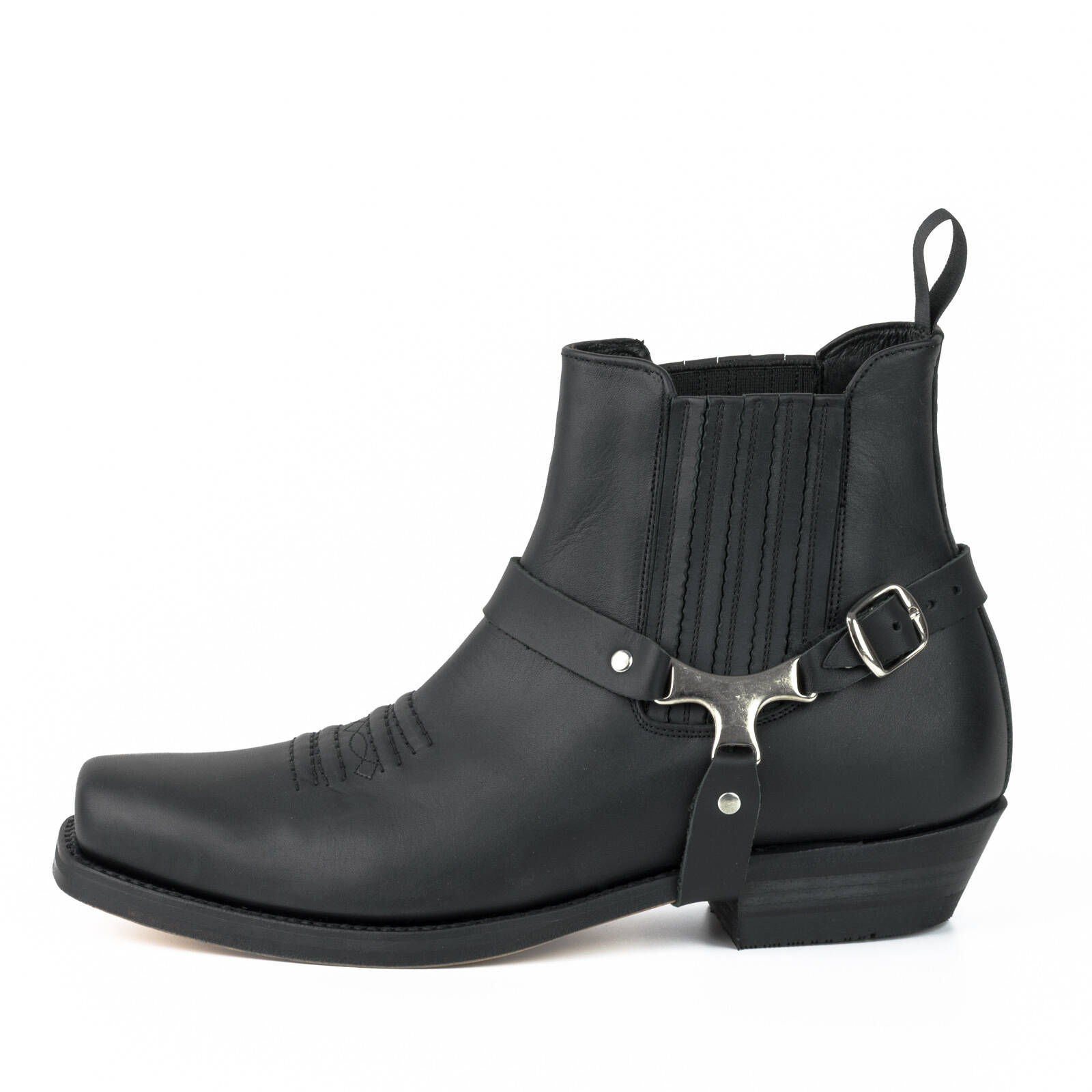 bottines cuir biker mayura pull grass negro réf 238  (3)