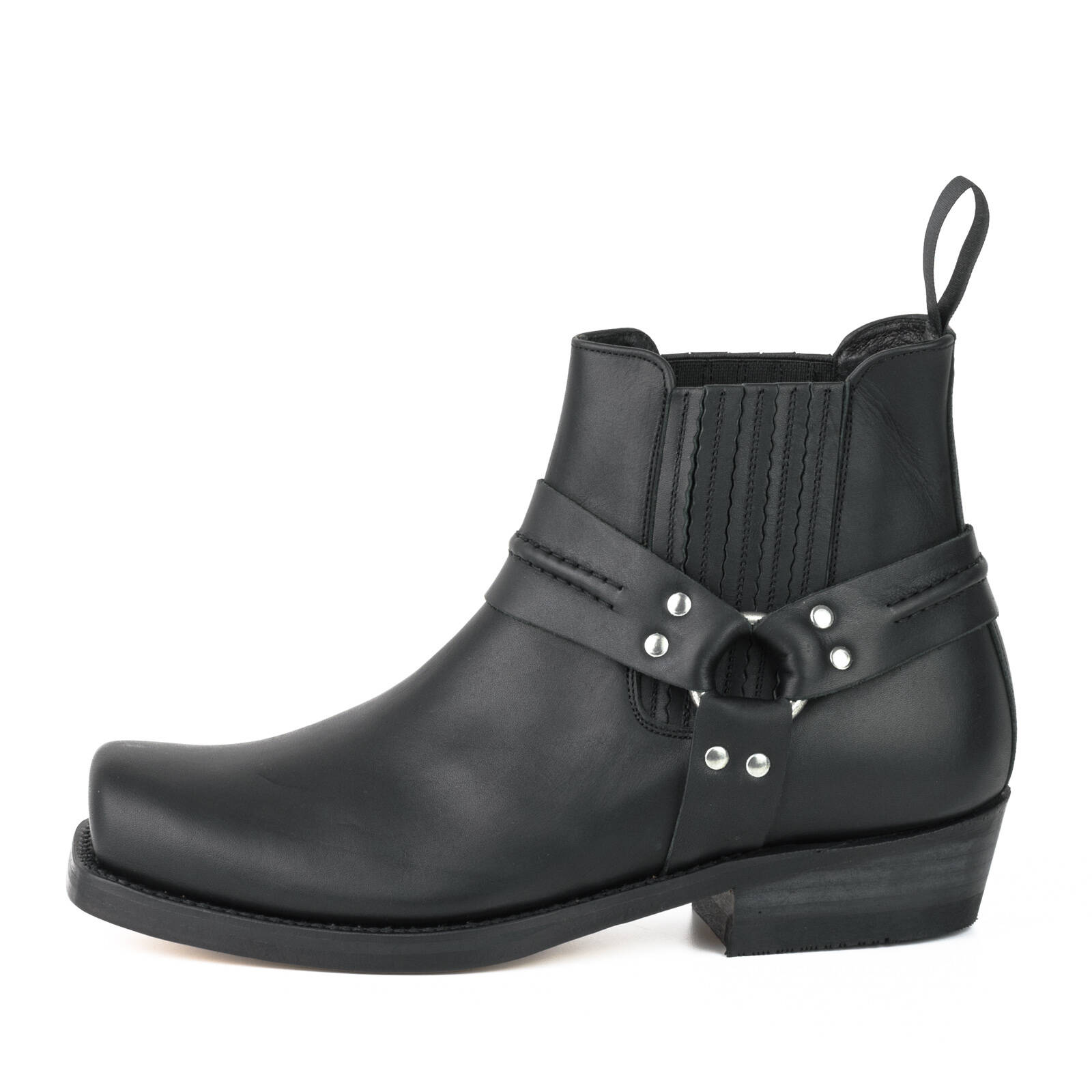 bottines cuir mayura biker pull grass negro réf 204 (2)