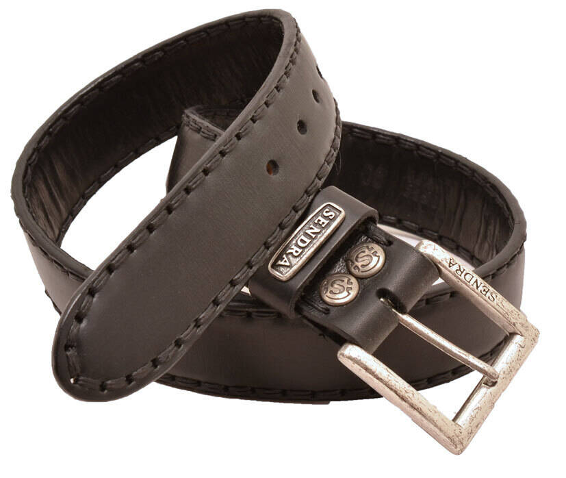 Ceinture cuir homme noir sendra 8563 (1)