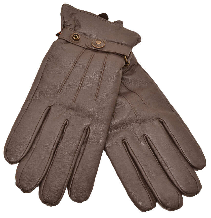 Gants cuir homme agneau marron SCHOTT 1680 2