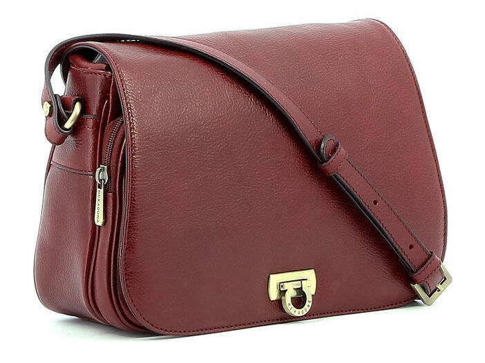 maroquinerie femme sac cuir vachette 111806 carmin biais