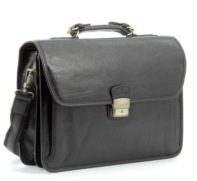 maroquinerie homme cartable cuir hexagona 111007 noir biais (1)