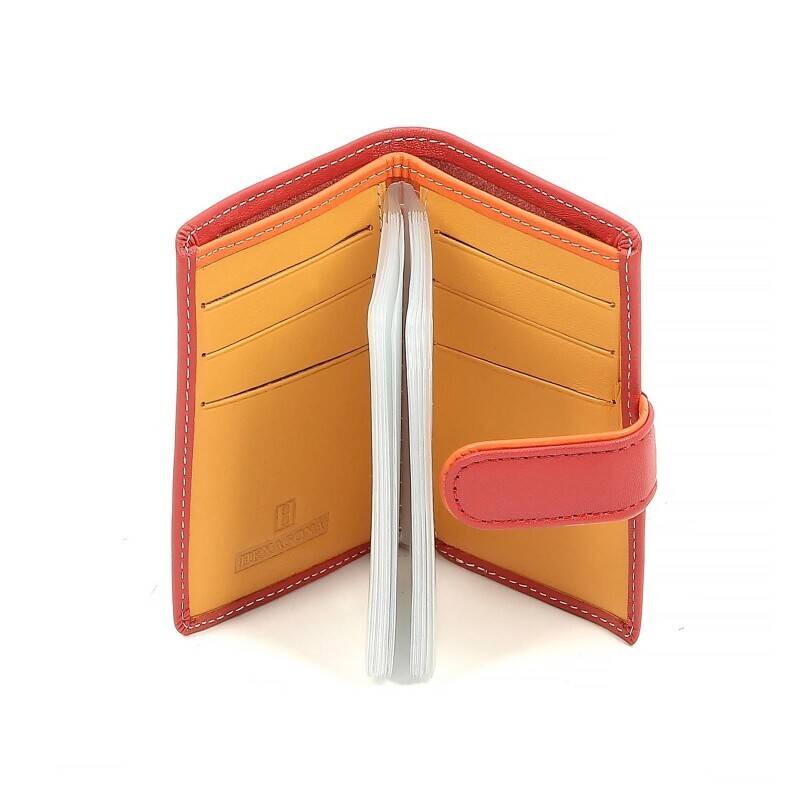 porte-carte-en-cuir-de-vachette-227375 rouge ouvert