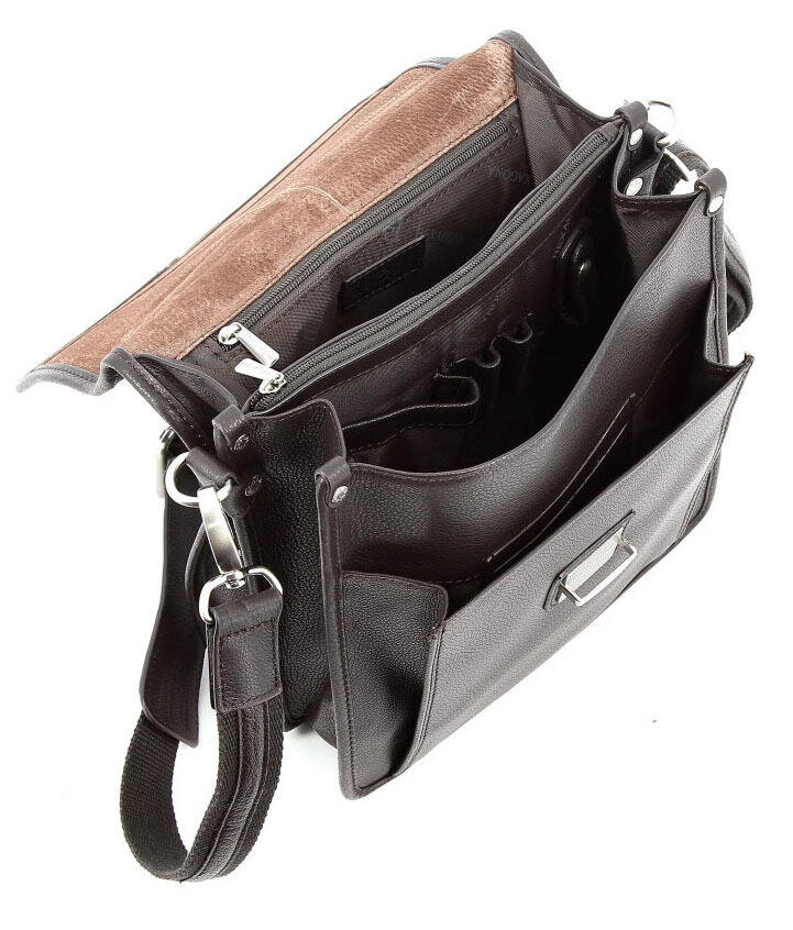 Sacoche cuir marron 463893 ouvert