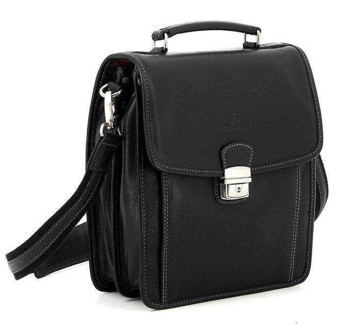 Sacoche cuir noir 463893 biais