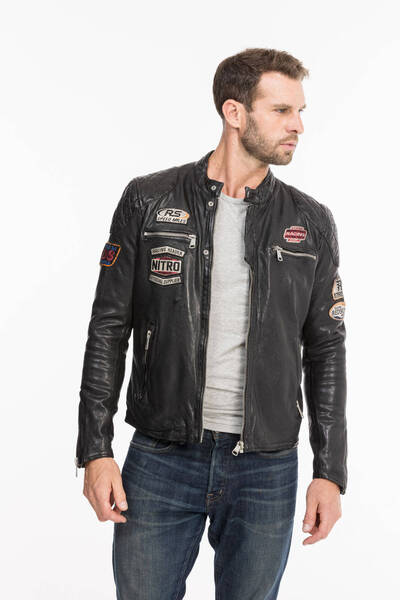 blouson cuir homme redskins noir r�f 132 (3)