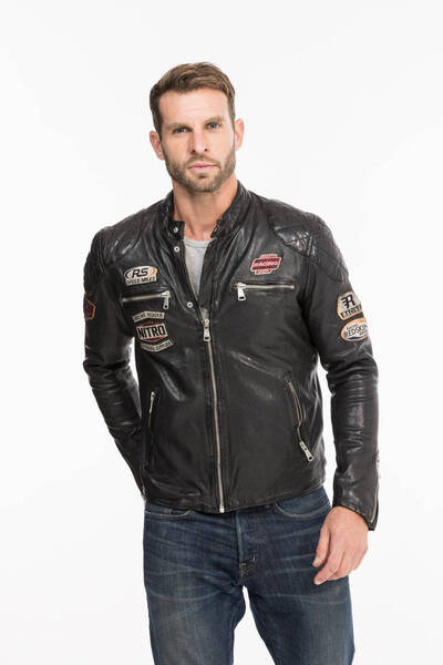 blouson cuir homme redskins noir r�f 132 (8)