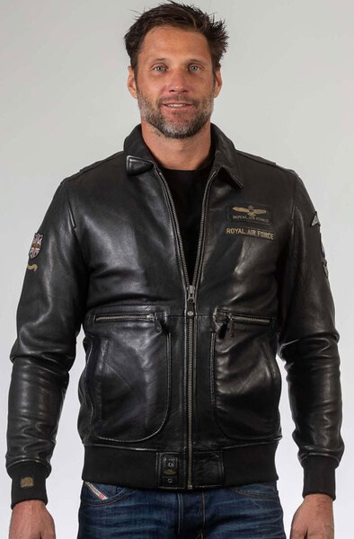 blouson cuir homme trenchard noir royal air force (1)