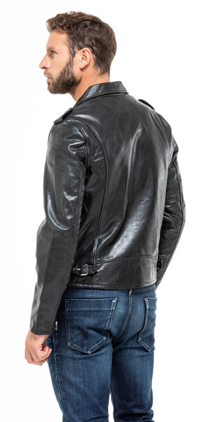 blouson cuir homme vachette noir lc 1140icon perfecto schott mannequin (3)