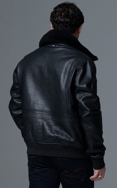 blouson cuir pilote armee de l'air et de l'espace pilot atlas noir  (4)