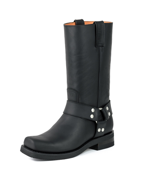 bottes cuir biker mayura crazy old negro réf 101 (2)