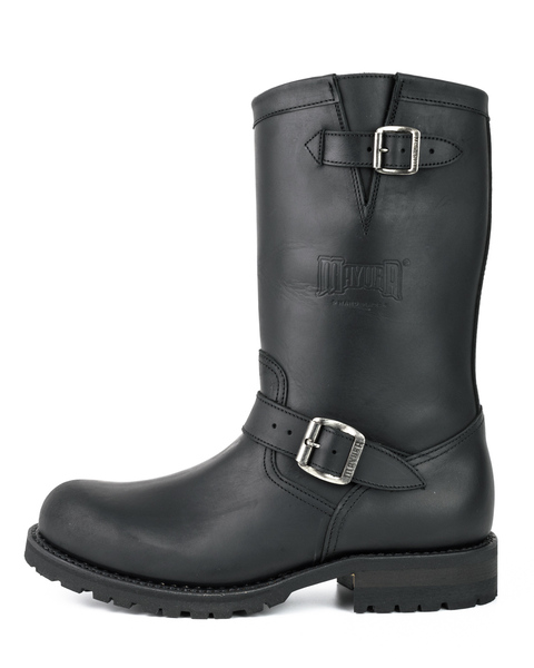 bottes cuir biker mayura crazy old negro réf 216 (2)