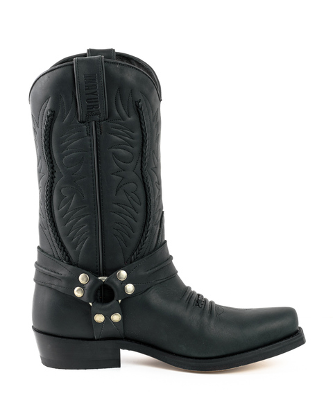 bottes cuir mayura biker crazy old negro réf 209 (6)