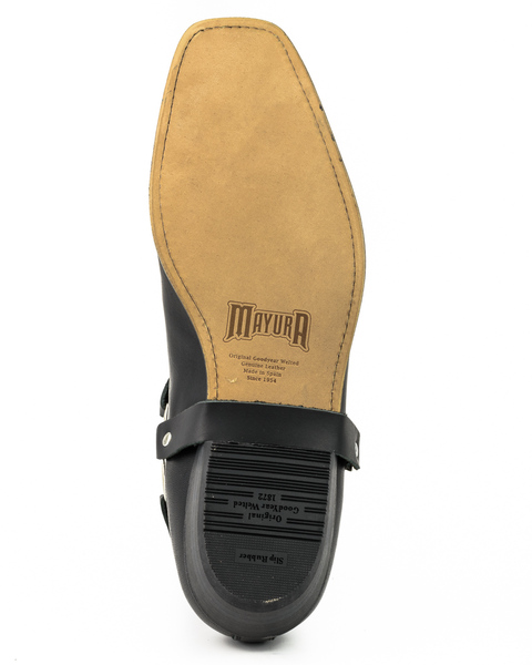 bottines cuir biker mayura pull grass negro réf 238  (1)