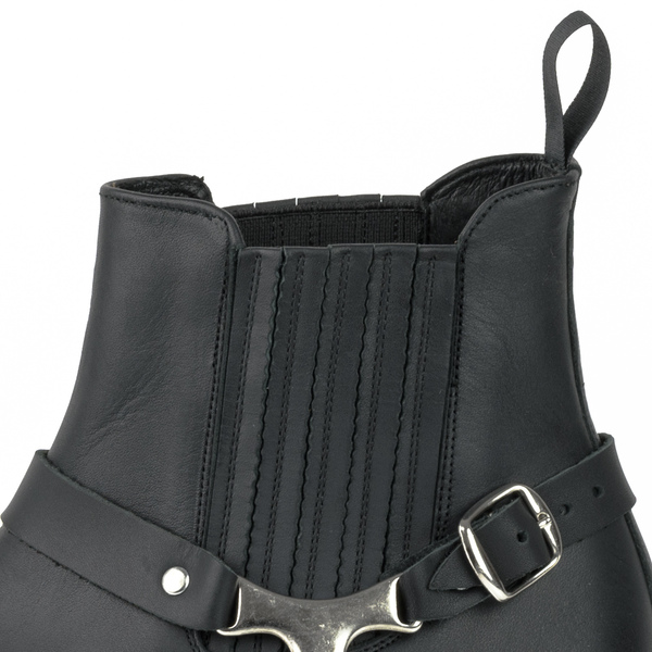 bottines cuir biker mayura pull grass negro réf 238  (4)