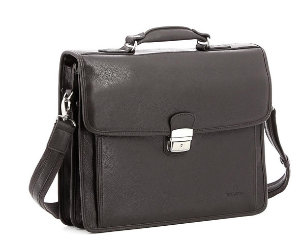 cartable cuir vachette hexagona 469537 marron fonce  (1)