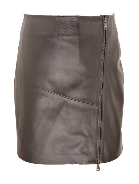 jupe cuir agneau rica tendance zippée (1)