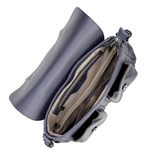 maroquinerie femme sac cuir 415366 bleu nuit doublure