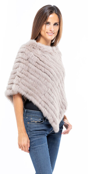 poncho fourrure lapin 6034 chaud hiver mannequin (8)