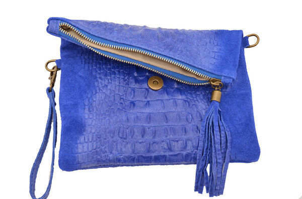 Sac cuir femme vachette pochette cuir tecla bluette  zoom