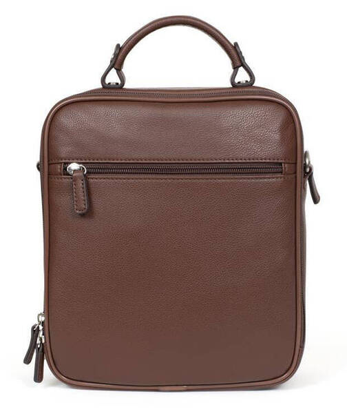 sacoche cuir chocolat hexgona 461831 (2)