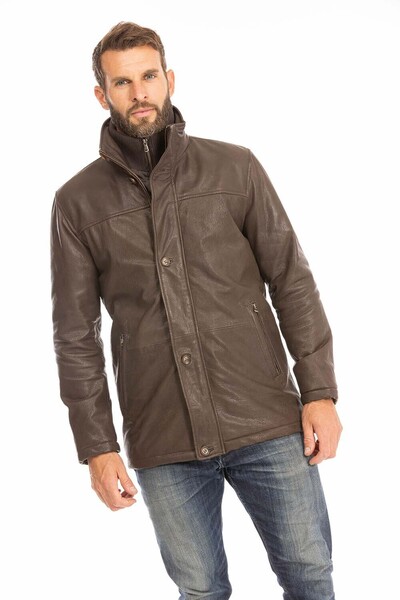 trois quart cuir homme marron logan (15)