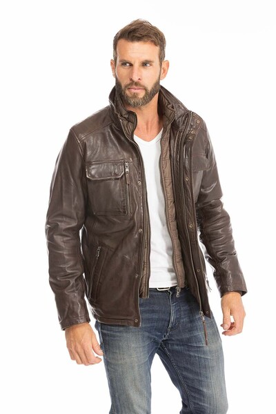 veste cuir homme marron 102911 (3)