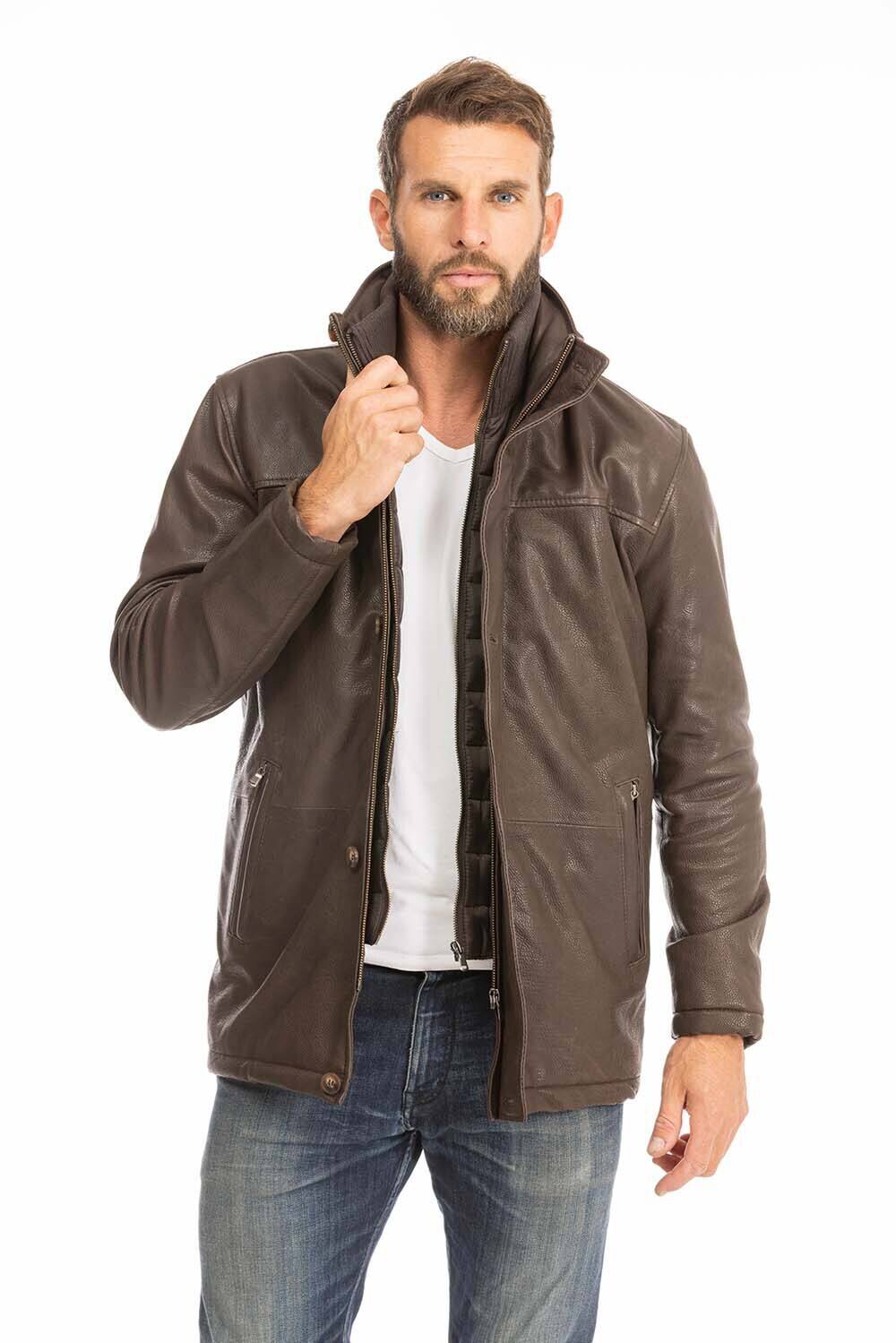 trois quart cuir homme marron logan (1)