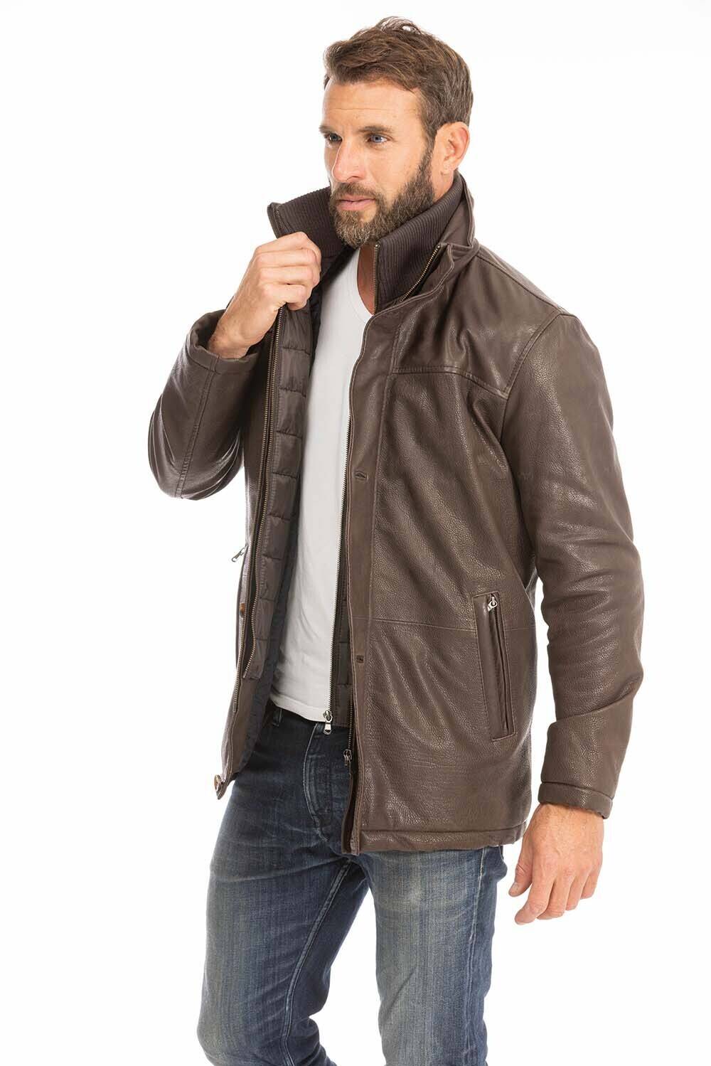 trois quart cuir homme marron logan (2)