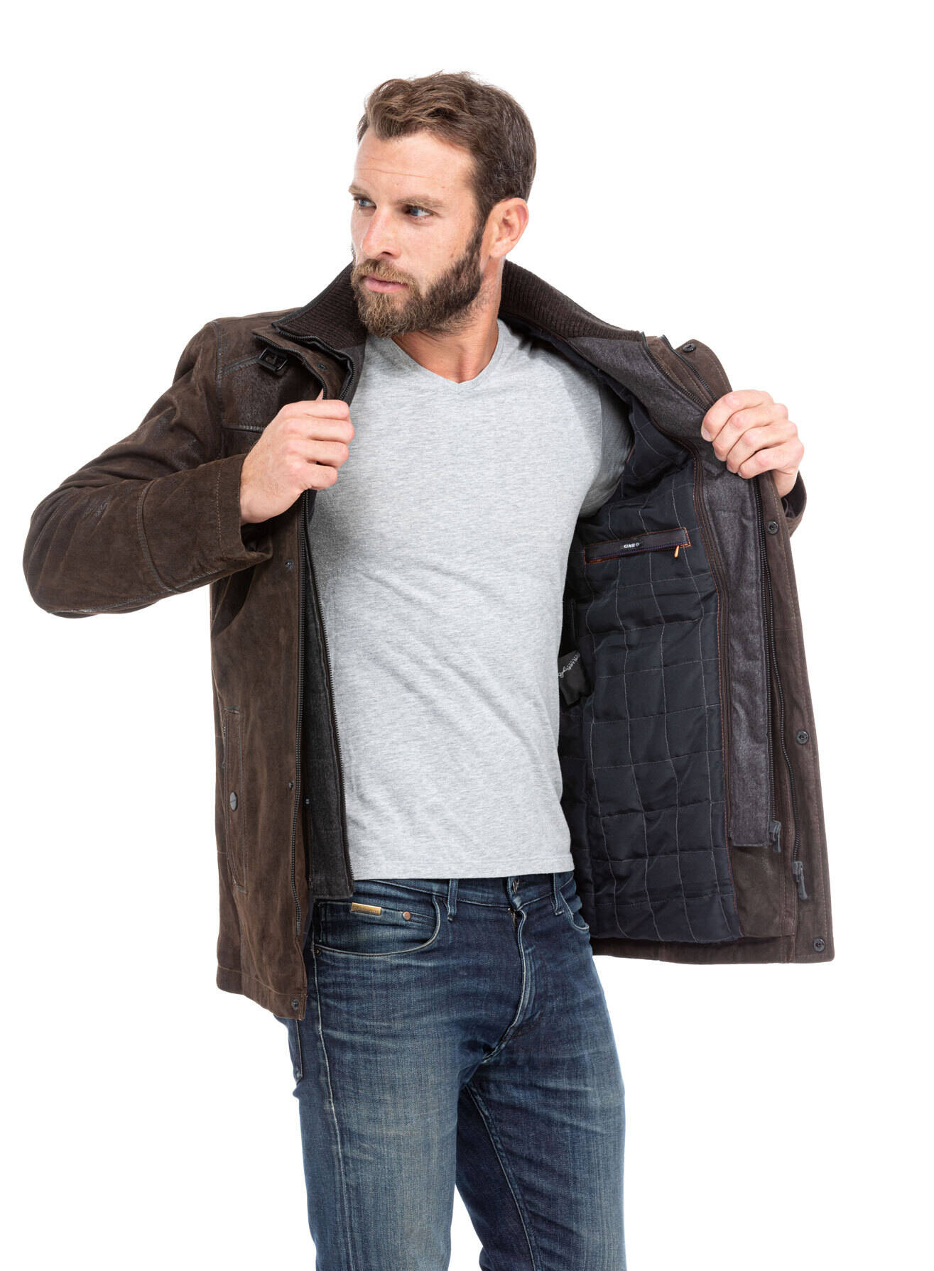 3 quart top cuir homme